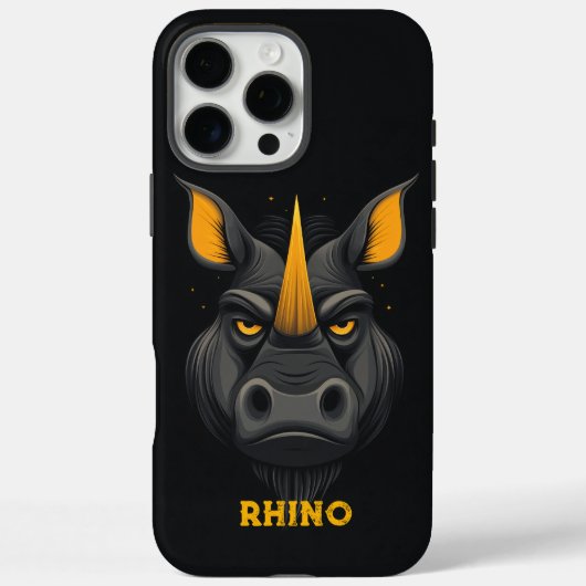 Angry Rhino Black Case-Mate iPhone Hülle (Rückseite)