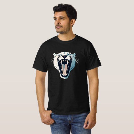 Angry Roaring Tiger Face Design T-Shirt (Vorne ganz)