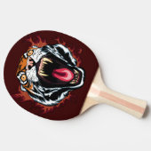Angry Roaring Tiger Face Tischtennis Schläger (Seitenansicht)