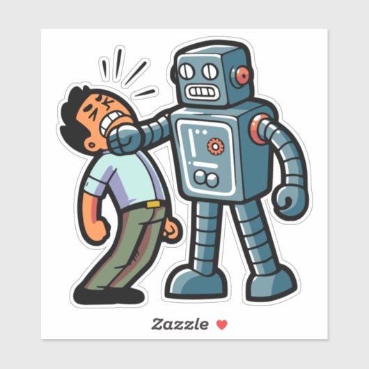 Angry Robot Aufkleber (Blatt)