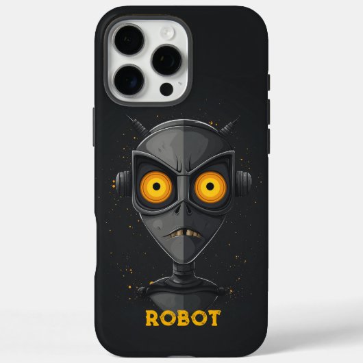 Angry Robot Black Case-Mate iPhone Hülle (Rückseite)