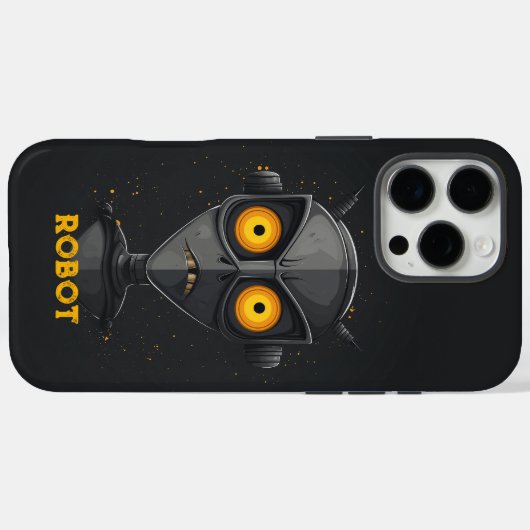 Angry Robot Black Case-Mate iPhone Hülle (Rückseite (Horizontal))