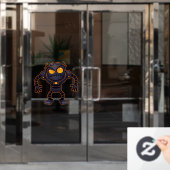Angry Robot Fensteraufkleber (Büro Tür)