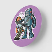 Angry Robot Runde Wanduhr (Winkel)