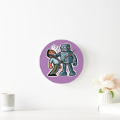Angry Robot Runde Wanduhr (Zuhause)