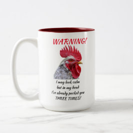 Angry Rooster Zweifarbige Tasse