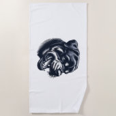 Angry Rottweiler Dog – Bold Guard Dog Artwork Strandtuch (Vorderseite)