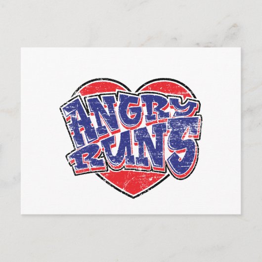 Angry Runs Fans Design v2 Feiertagspostkarte (Vorderseite)