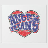 Angry Runs Fans Design v2 Geschenkpapier (Flach)