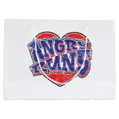 Angry Runs Fans Design v2 Große Geschenktüte (Rückseite)