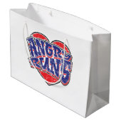 Angry Runs Fans Design v2 Große Geschenktüte (Rückseite Schrägansicht)