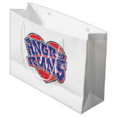 Angry Runs Fans Design v2 Große Geschenktüte (Vorderseite Schrägansicht)