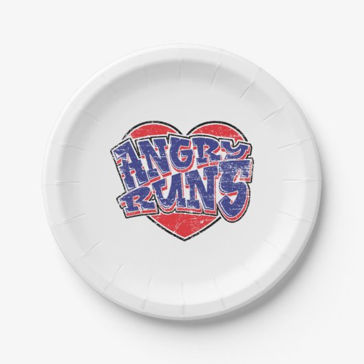 Angry Runs Fans Design v2 Pappteller (Vorderseite)