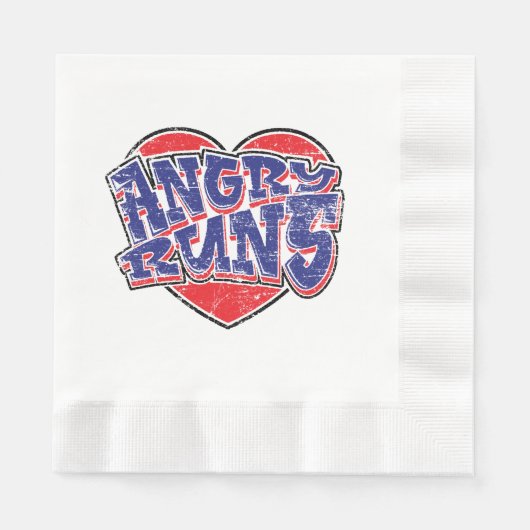 Angry Runs Fans Design v2 Serviette (Vorderseite)
