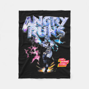 Angry Runs Good Morning Football Sport Lover Vinta Fleecedecke
