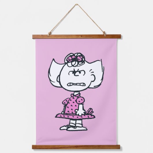 Angry Sally Wandteppich Mit Holzrahmen (Vorderseite)