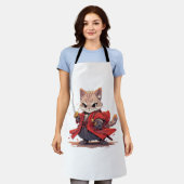 Angry Samurai style Cat Hero Schürze (Getragen)