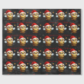 Angry Santa Bee hat ein unheimlich frohes Weihnach Geschenkpapier (Flach)