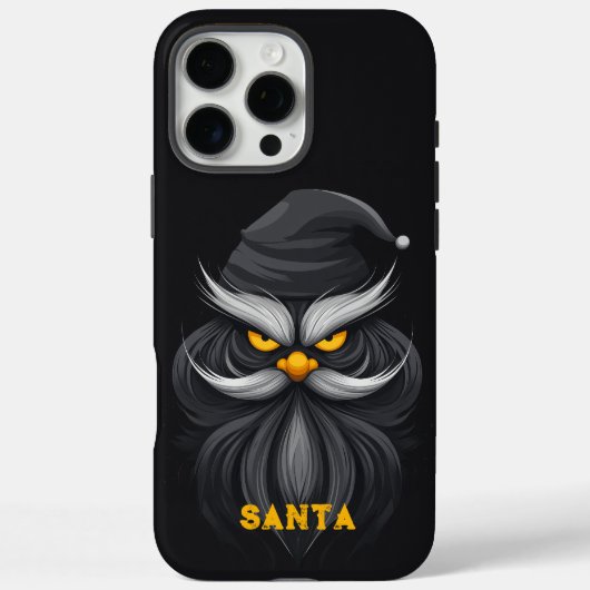 Angry Santa Black Case-Mate iPhone Hülle (Rückseite)