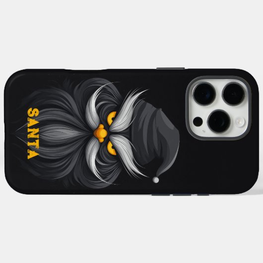 Angry Santa Black Case-Mate iPhone Hülle (Rückseite (Horizontal))