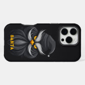 Angry Santa Black iPhone Hülle (Rückseite (Horizontal))