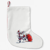 Angry Santa Christmas Strumpf klein Kleiner Weihnachtsstrumpf (Vorderseite)