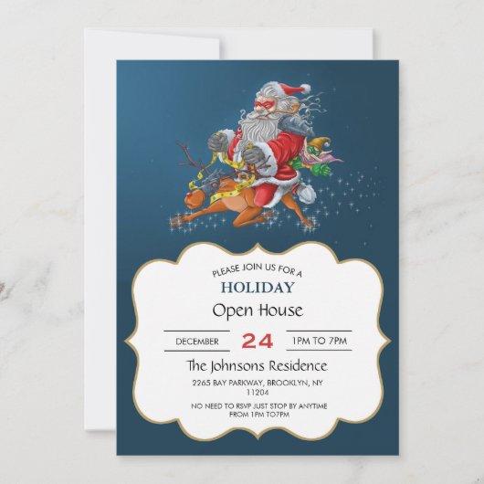 Angry Santa Claus Einladung (Vorderseite)