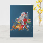 Angry Santa Claus Karte (Gelbe Blume)