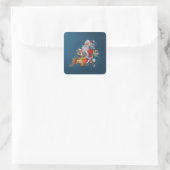 Angry Santa Claus Quadratischer Aufkleber (Tasche)