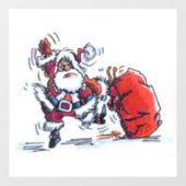 Angry Santa Fensterklemme Fensteraufkleber (Blatt)