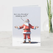 Angry Santa Funny Anime Naughty List Weihnachten Karte (Vorderseite)