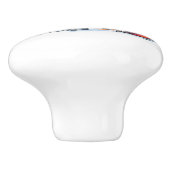 Angry Santa Keramik Knopf Keramikknauf (Seitenansicht)