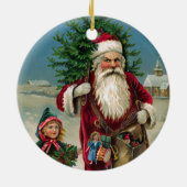 Angry Santa Keramik Weihnachtsschmuck (Hinten)