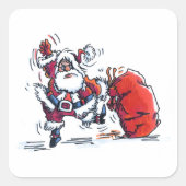 Angry Santa kleine Aufkleber (Vorderseite)