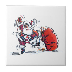Angry Santa kleine Keramik Fliese