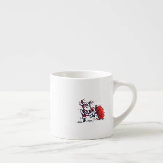 Angry Santa links Hand Espresso Tasse (Rechts)