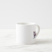 Angry Santa links Hand Espresso Tasse (Vorderseite Rechts)