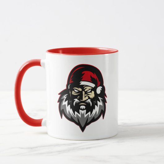 Angry Santa Middle Finger Tasse (Links)