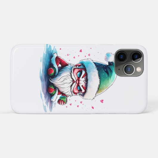 Angry Santa mit einer Tasse Kaffee Case-Mate iPhone Hülle (Rückseite (Horizontal))