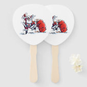Angry Santa paddle hand fans Fächer (Vorne und Hinten)