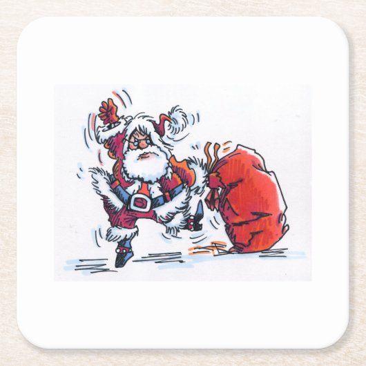 Angry Santa Paper Untersetzer (Vorderseite)