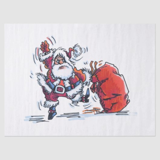 Angry Santa Papiere groß Seidenpapier (Vorderseite)