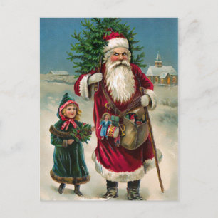 Angry Santa Postcard Postkarte