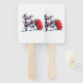 Angry Santa rectangle hand fans Fächer (Vorne und Hinten)