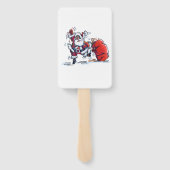 Angry Santa rectangle hand fans Fächer (Rückseite)