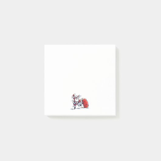 Angry Santa white Notizblöcke Post-it Klebezettel (Vorderseite)