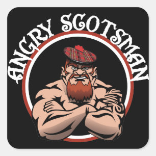 Angry Scotsman 2015 Quadratischer Aufkleber