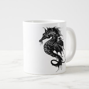 Angry Sea Horse im Schwarzen Meer Jumbo-Tasse