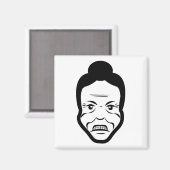 Angry Senior Kühlschrankmagnet (Vorderseite/Rückseite)