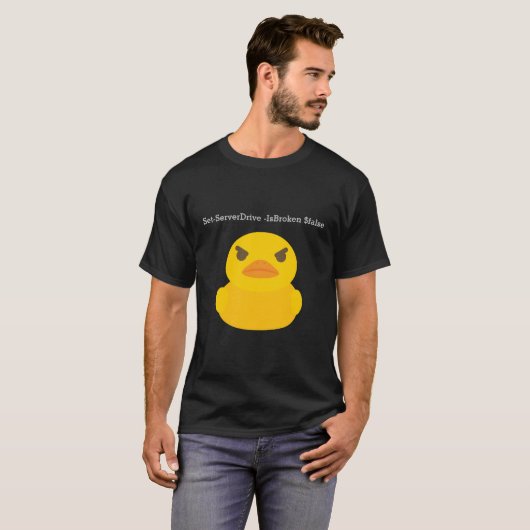 Angry Server Duck T-Shirt (Vorne ganz)